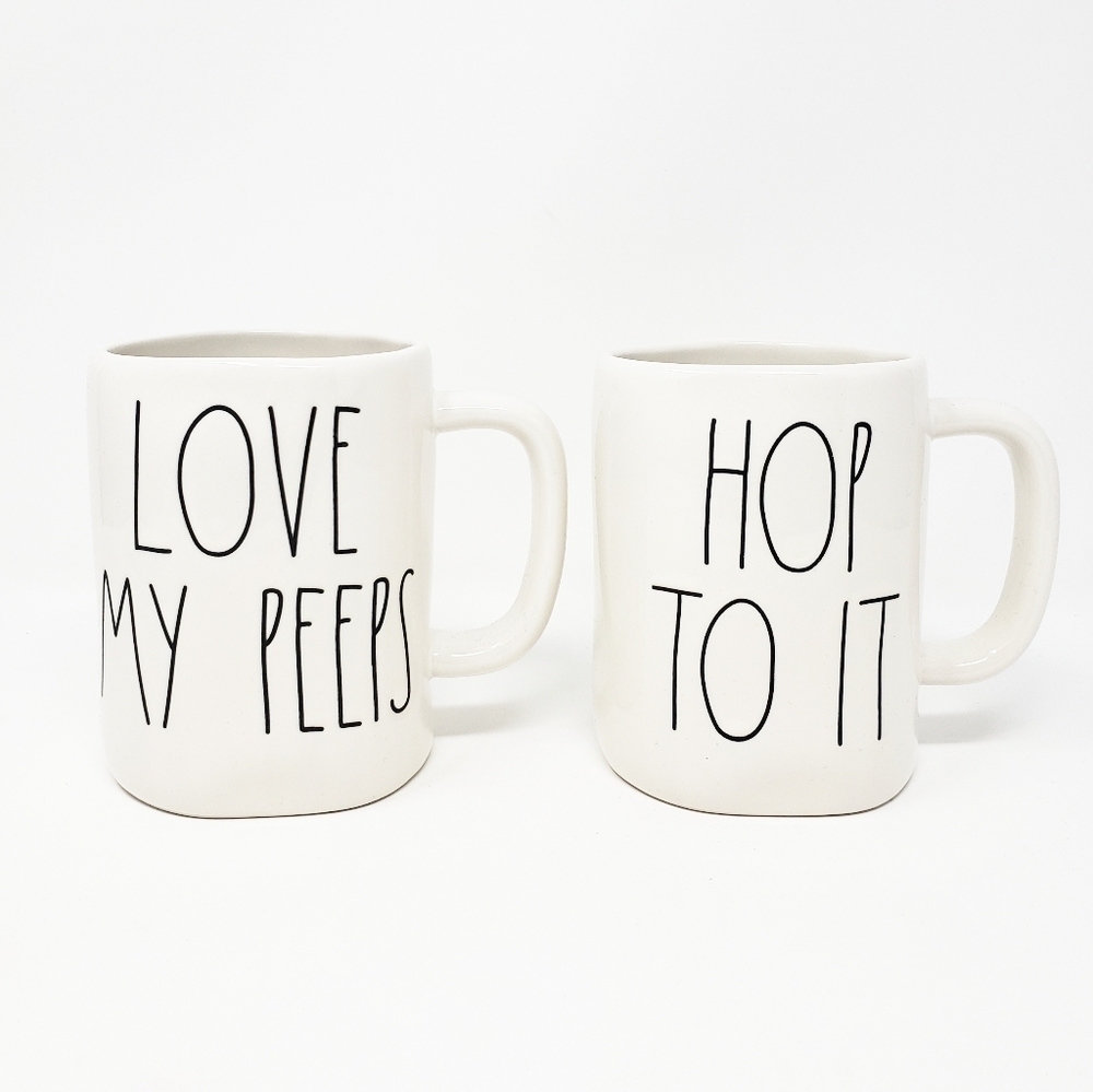 RAE DUNN Easter Love My Peeps Hop to It mug set - Picture 2 of 6